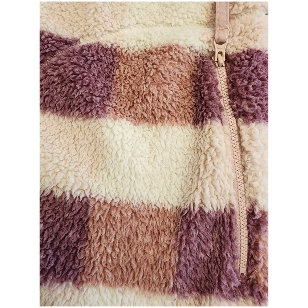 Columbia Benton Springs Womens Medium Purple Pink Check Full Zip Fleece - Picture 6 of 12